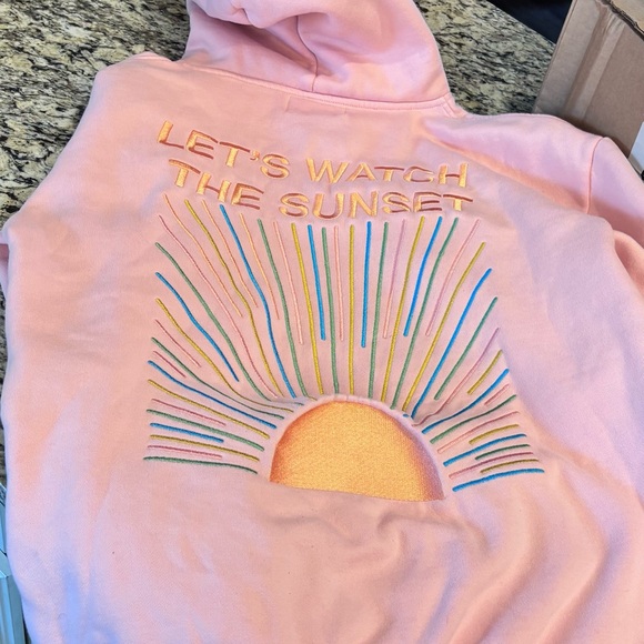 Dandy Worldwide “Let’s Watch The Sunset” Hoodie (original light pink color) Sz M - Picture 4 of 7